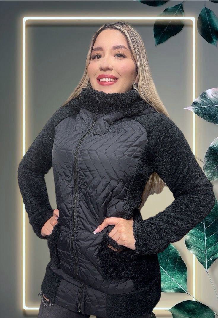 Chaqueta térmico impermeable negra
