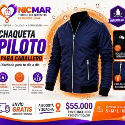 Chaqueta azul oscura piloto impermeable