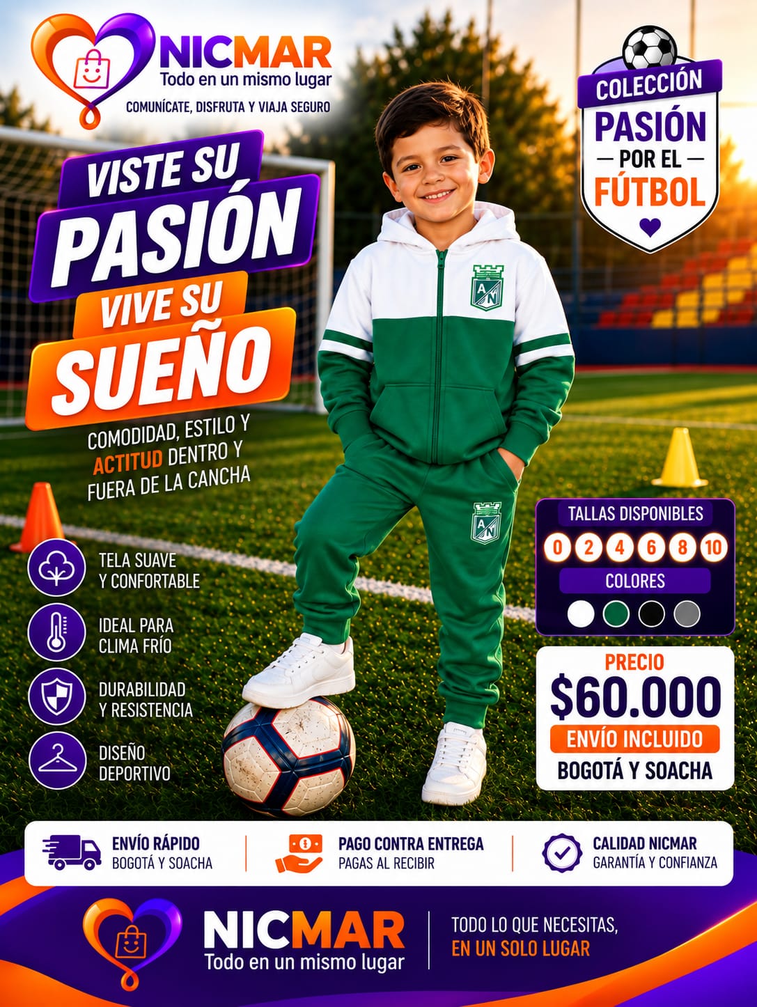SUDADERA INFANTIL NACIONAL NIÑO Y NIÑA