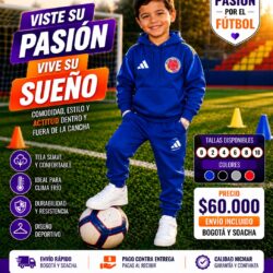 SELECCION COLOMBIA AZUL REY NIÑO Y NIÑA