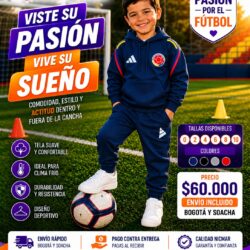 SELECCION COLOMBIA AZUL OSCURA NIÑO Y NIÑA